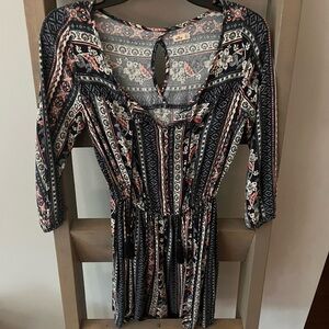 Bohemian Floral Print Dress